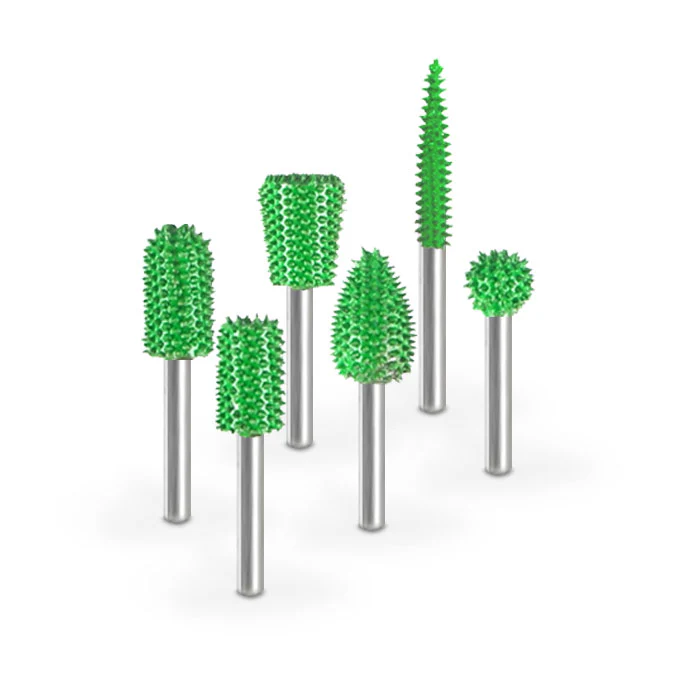 1/8" Starter Kit Green Coarse Grit Burr 1/8" Shank 6pc