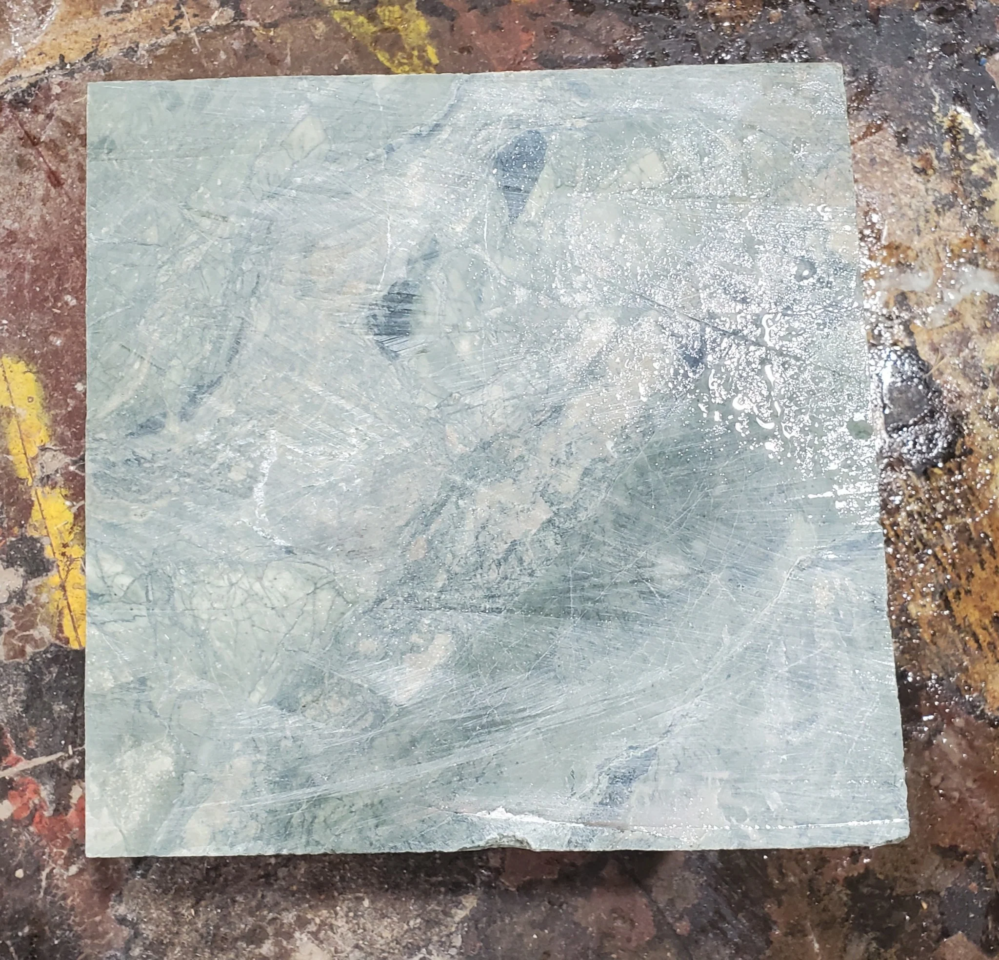 215lb Green Nephrite Jade 12"x12"x12" Block #J024 - Image 3