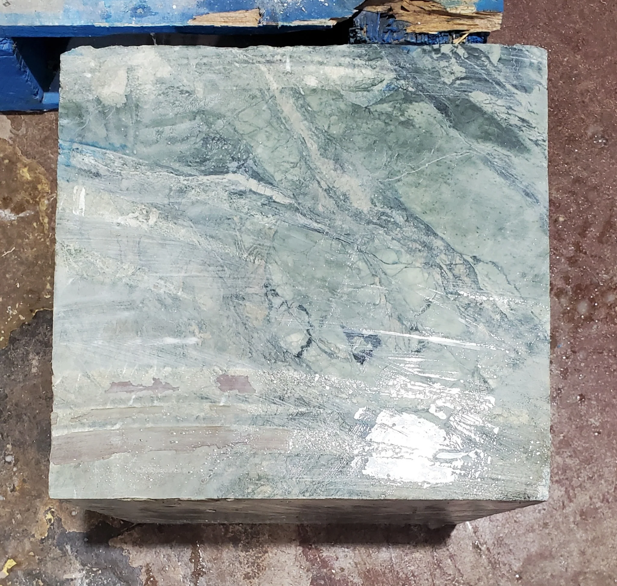 215lb Green Nephrite Jade 12"x12"x12" Block #J024 - Image 4