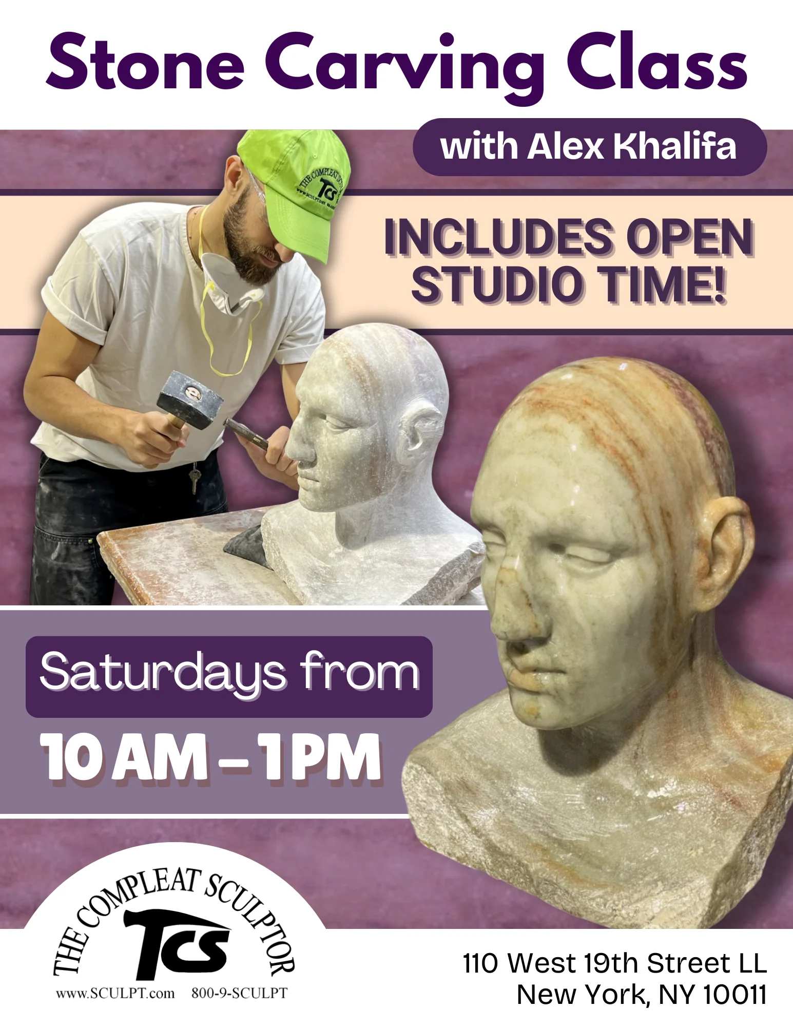 260606 Stone Carving Class Saturday 10am-1pm June 2026