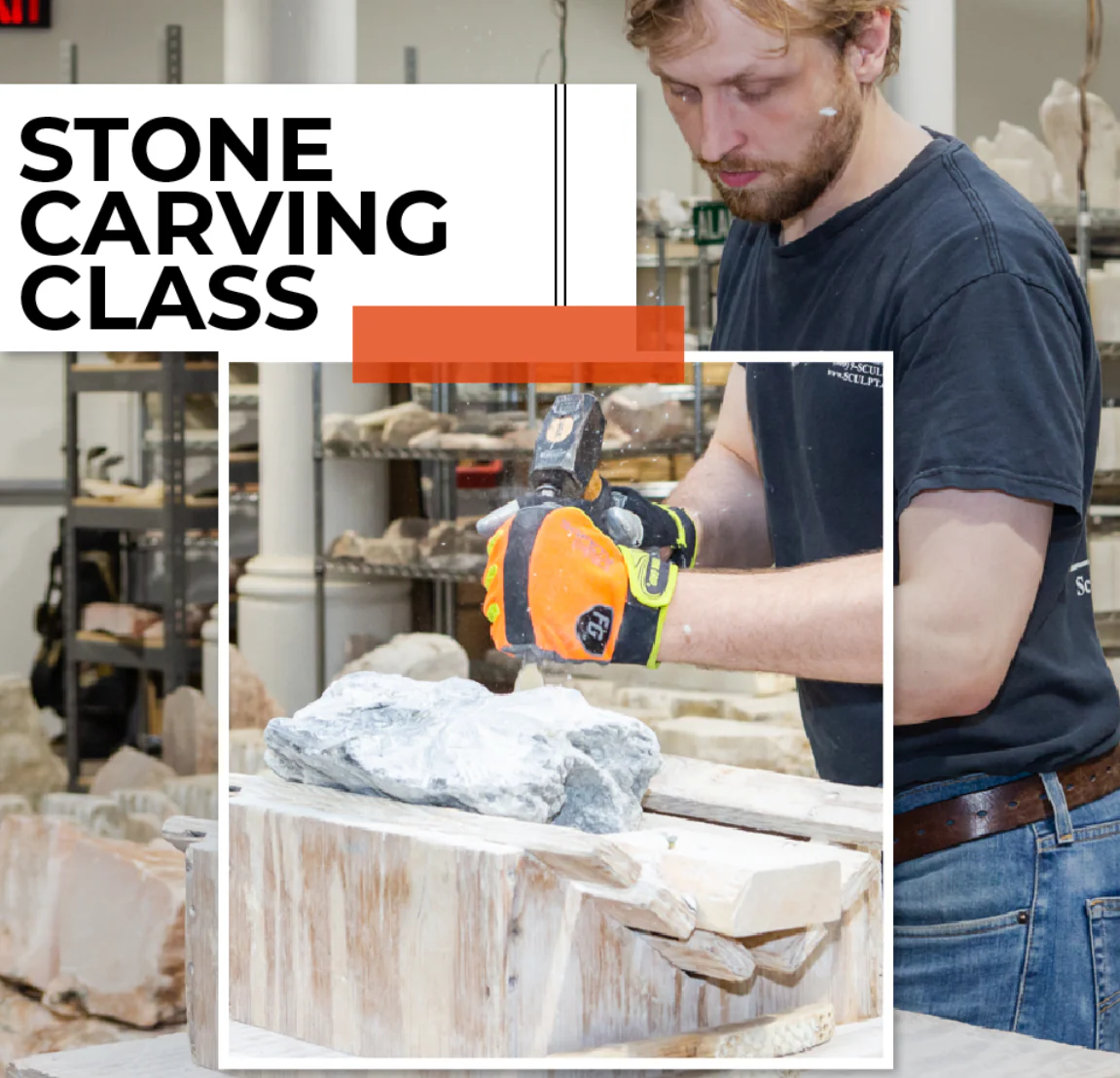 261007 Stone Carving Class Wednesday 12-3pm October 2026 - Image 2