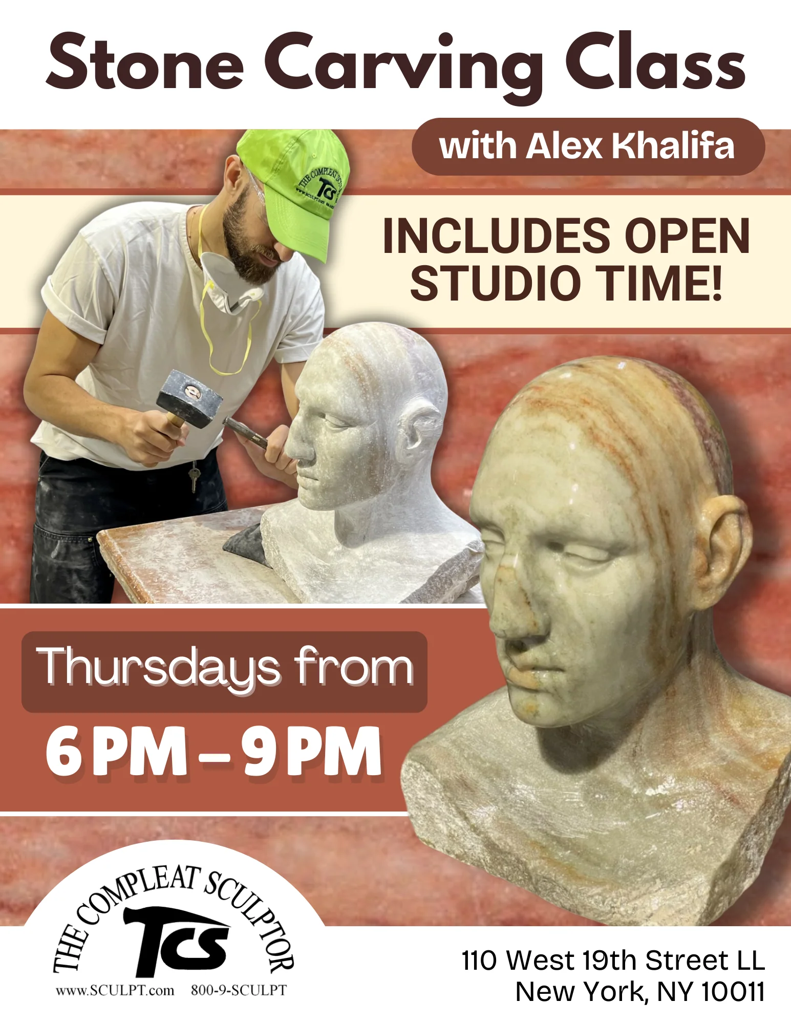 260402 Stone Carving Class THURSDAYS 6:00-9:00pm April 2026