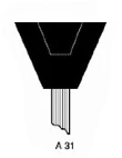 #31 Aluminum Oxide Mounted Stone ADW #31 Inverted Cone 1-3/8x1 (1/4'' Shank) - Image 2