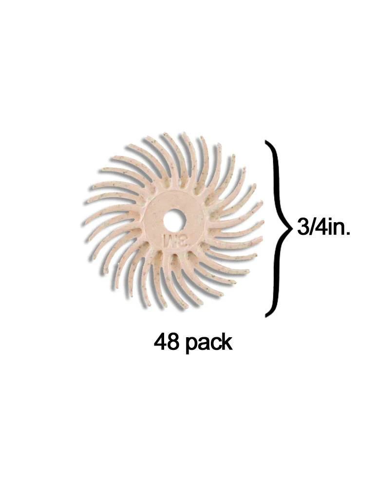 Scotch-Brite™ Radial Bristle Disc 3/4'' Peach 6 Micron Polish I (48 Pack) - Image 2