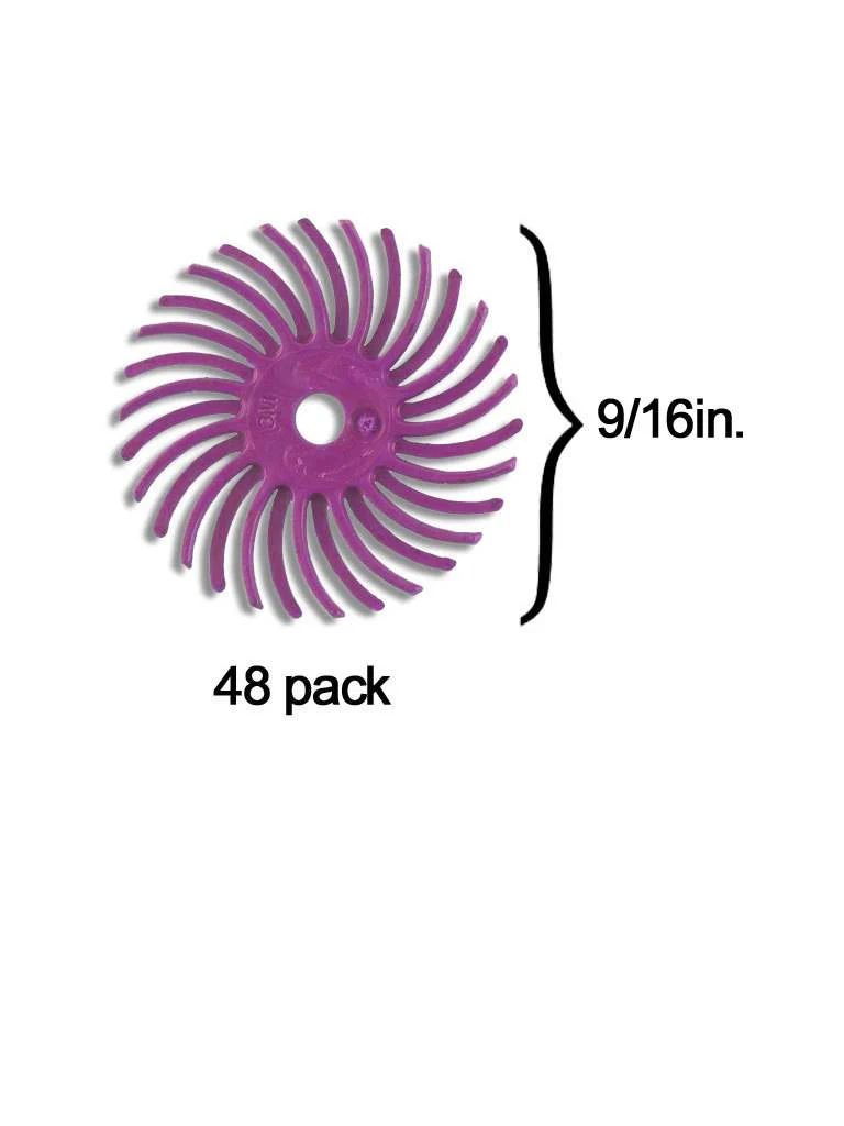 Scotch-Brite™ Radial Bristle Disc 9/16'' Pink Pumice (48 Pack)