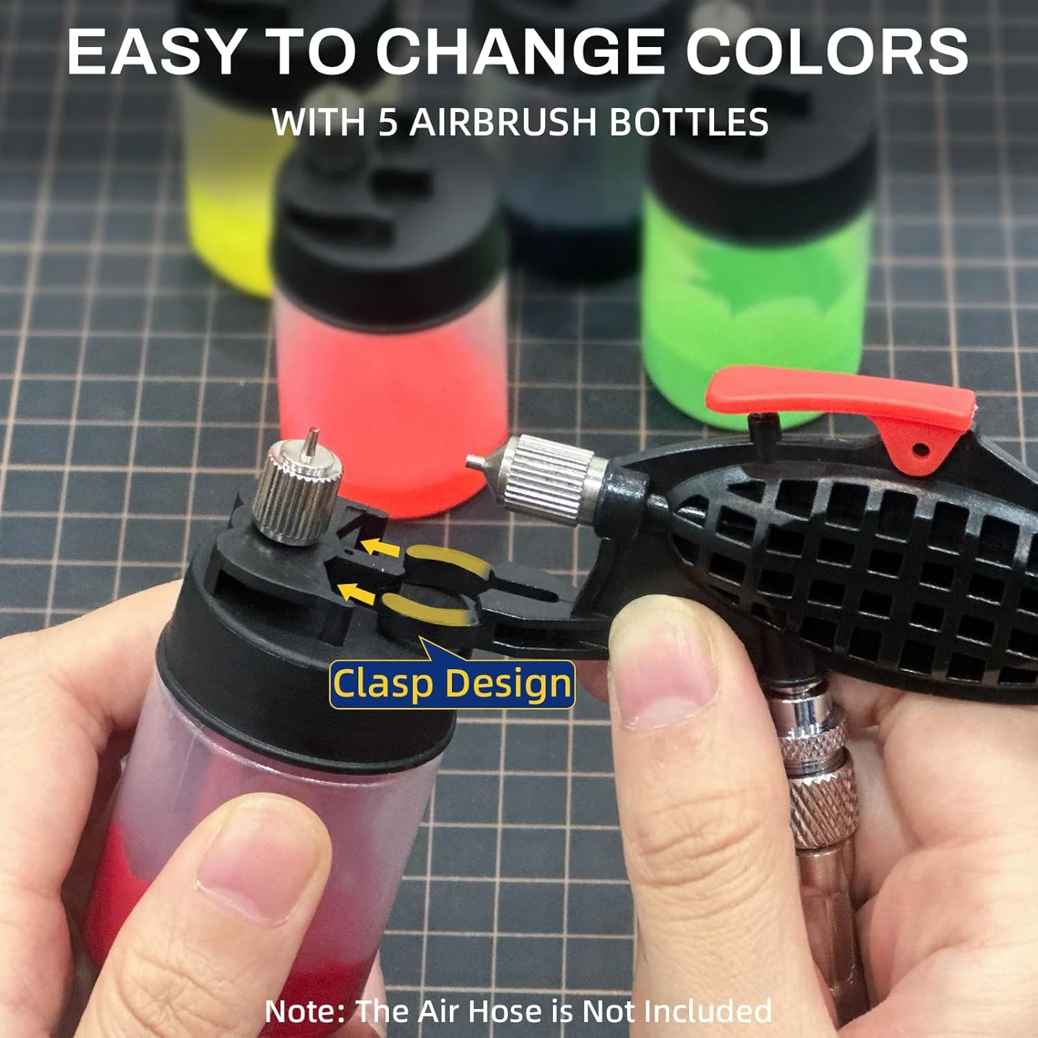 Airbrush Economy Kit 5 Quick Change Bottles - Image 6