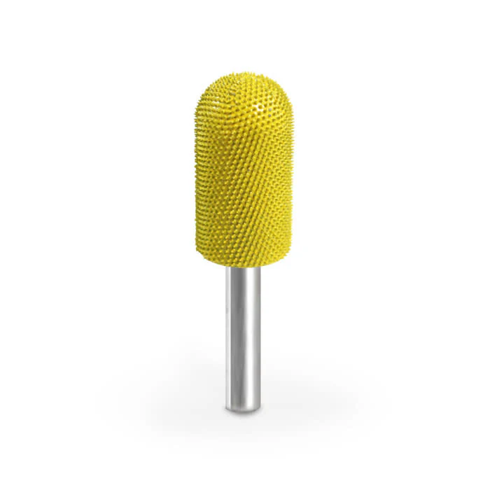 Ball Nose 5/8" Yellow Fine Grit Burr 1/4" Shank