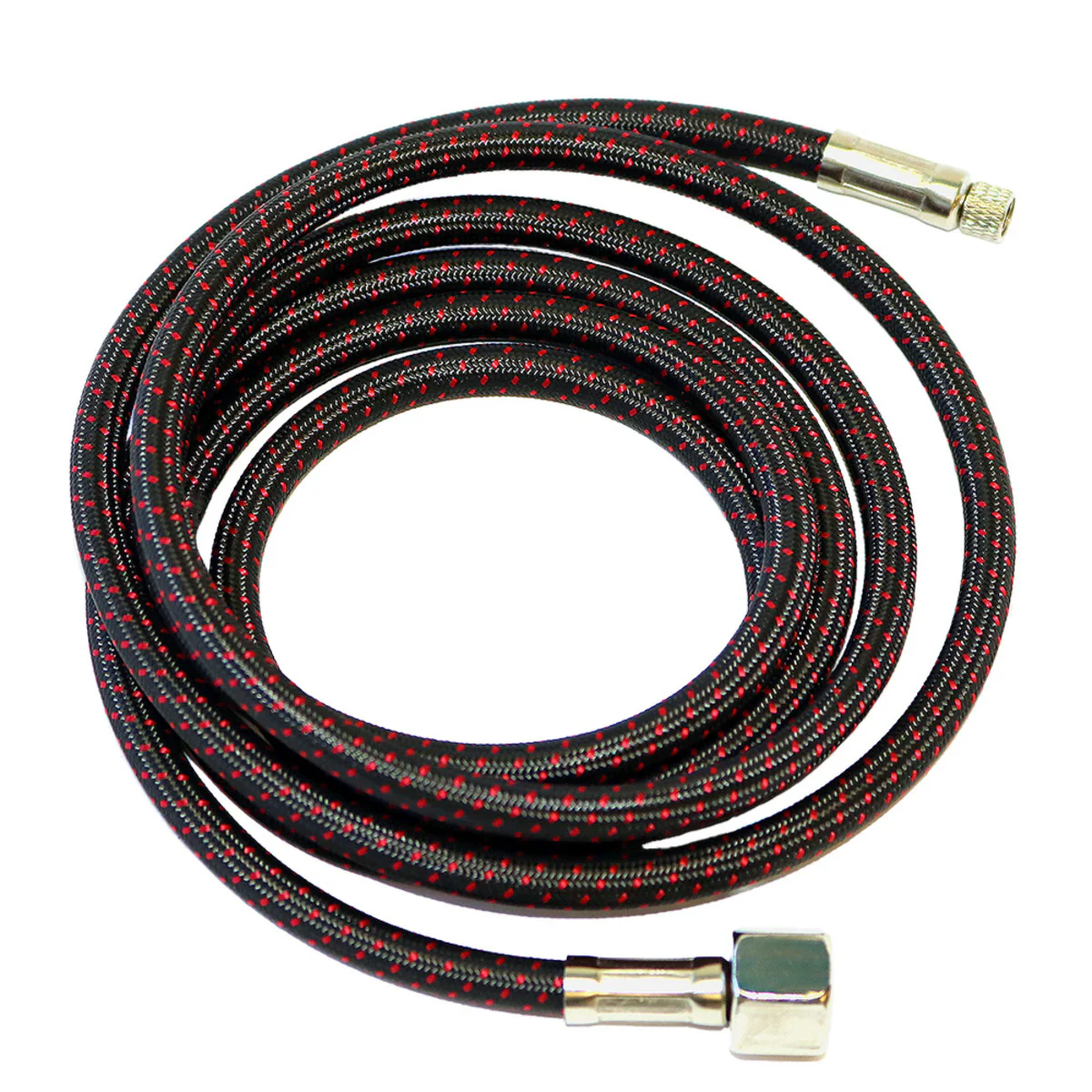 Braided airbrush hose with couplings 15'
