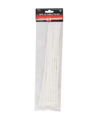 Cable Ties White 12'' 40pc