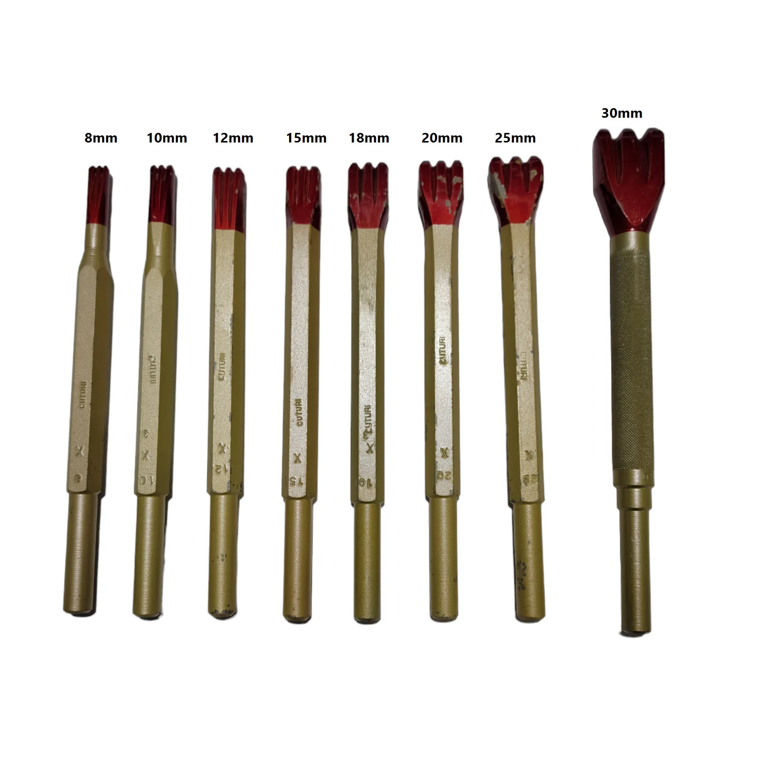 Carbide Pneumatic Tooth Chisels (12.5mm 1/2" shank)