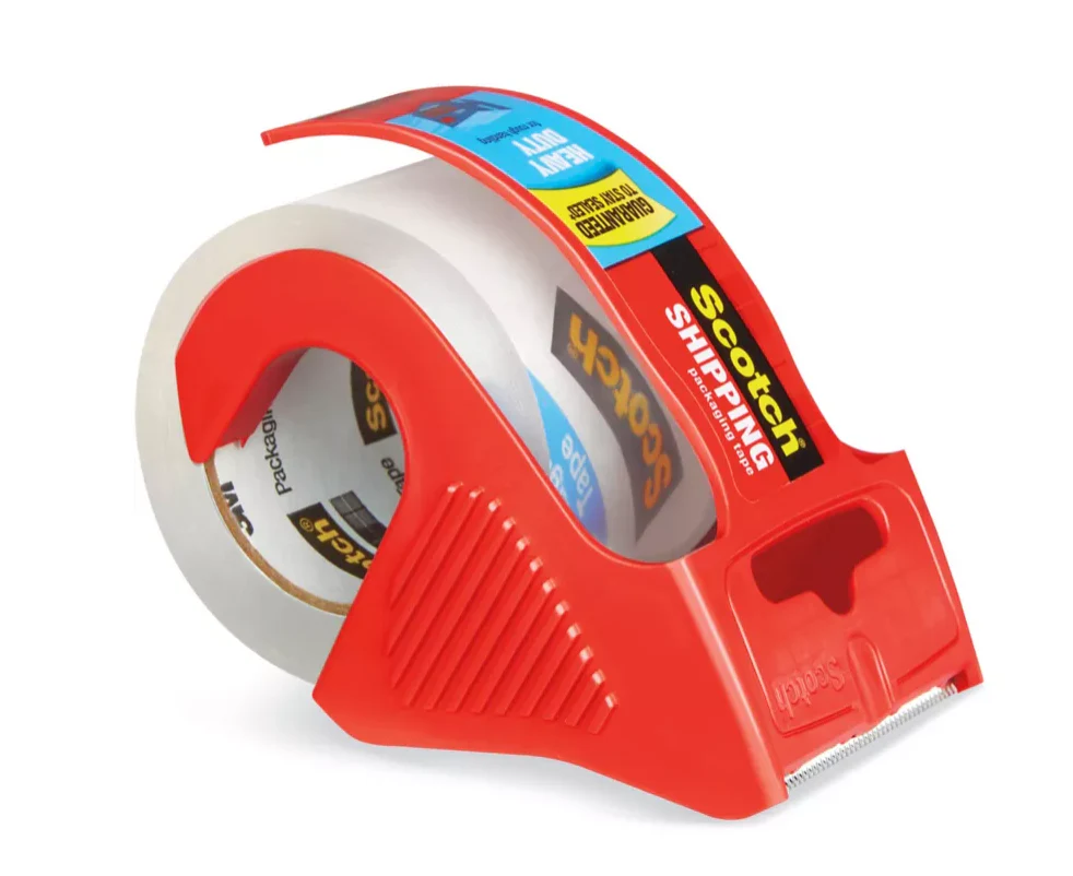 Clear Packing Tape with Dispenser 2" x 22.2 yds
