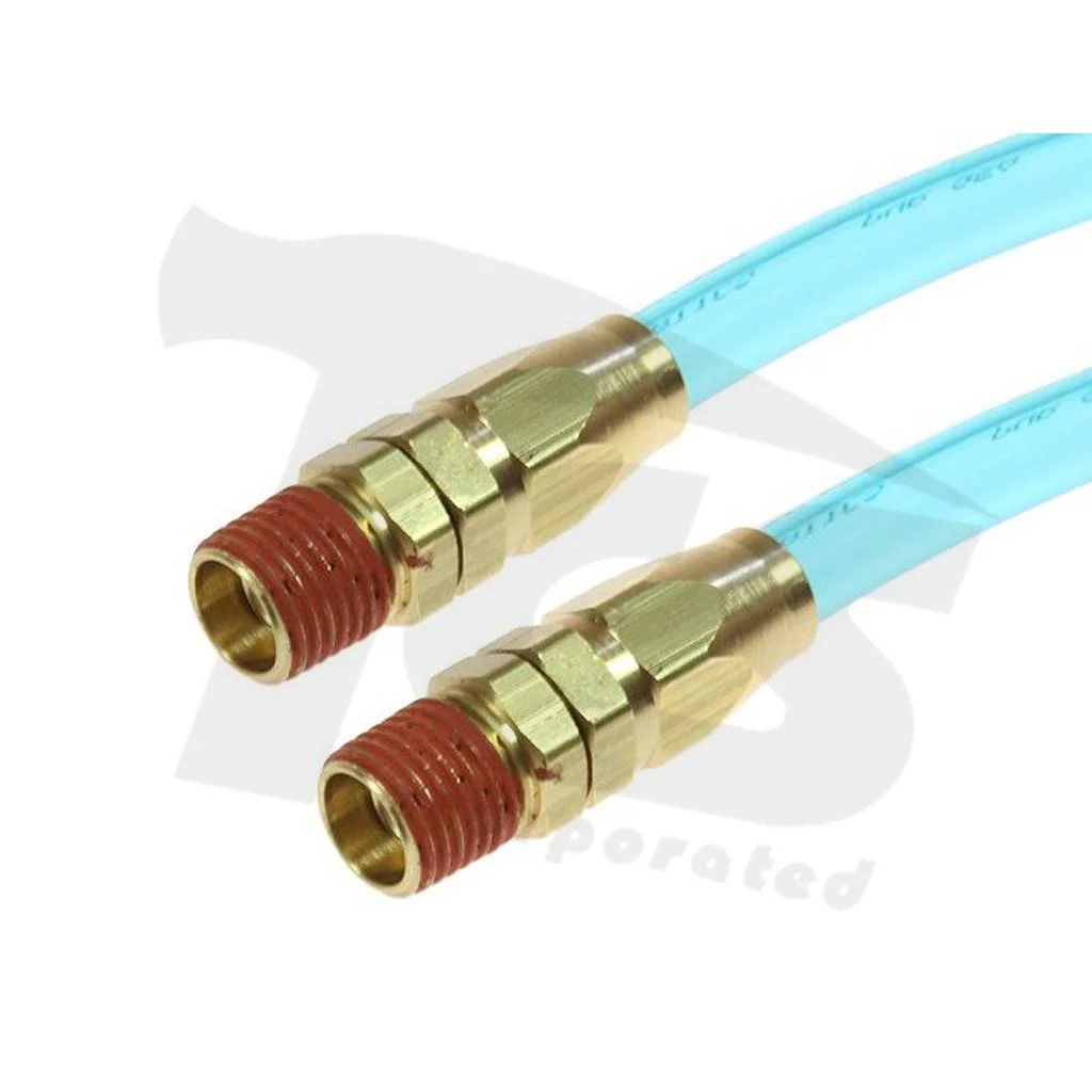 12'' Whip Poly Pigtail, 1/4'' MPT x MPT Swivel (Ball Type) PP0412S - Image 2