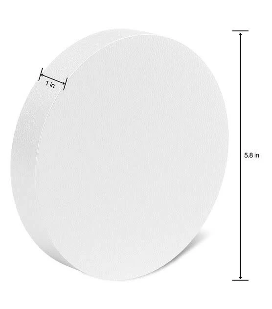 White Bead EPS Foam Disc 6"x1"