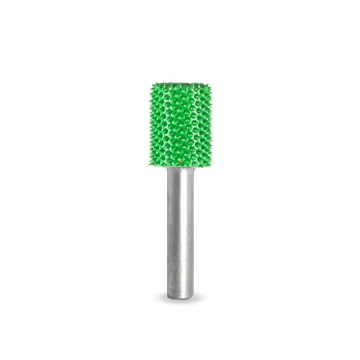 Cylinder 1/2" Green Coarse Grit Burr 1/4" Shank