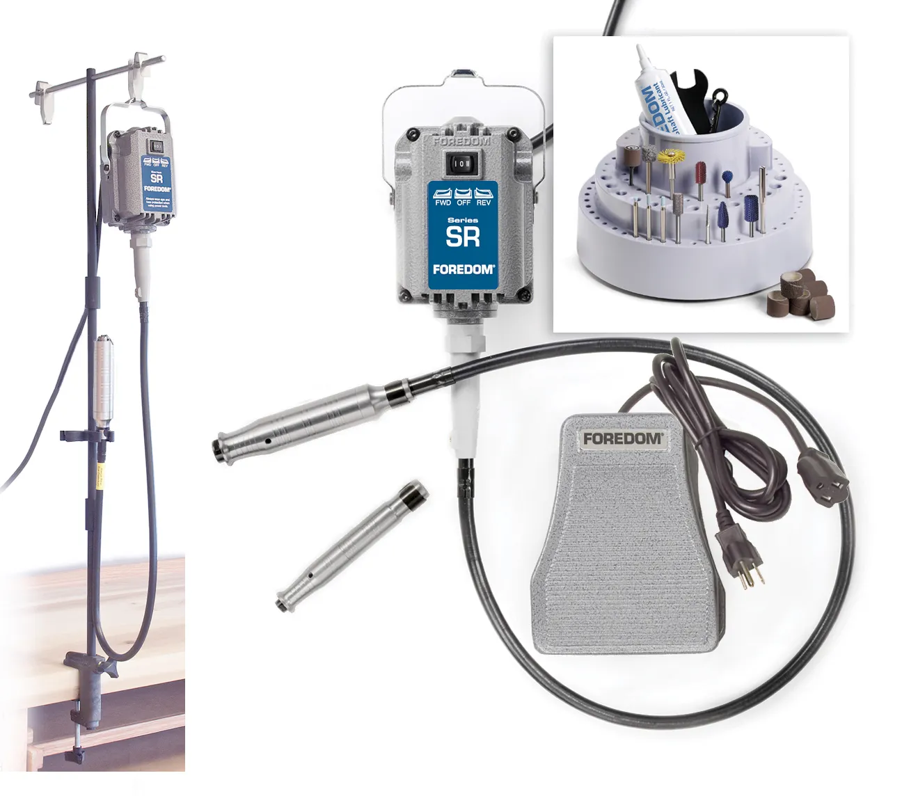Deluxe Woodcarving Kit with 2 Handpieces and Motor Hanger K.5202