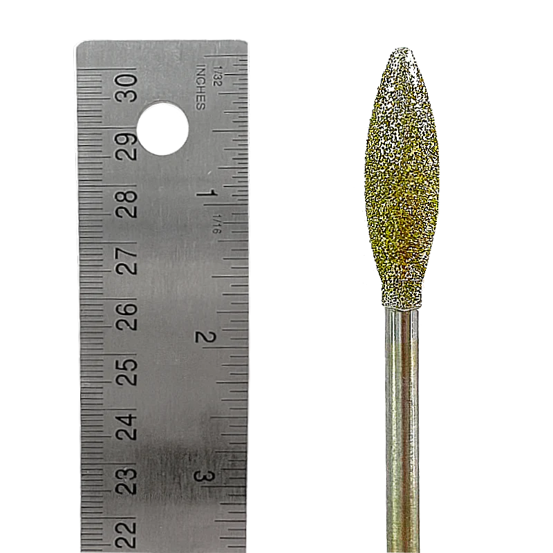 Diamond Burr #09 Football 5/8x1-1/2" (15x40mm) 1/4" Shaft Long