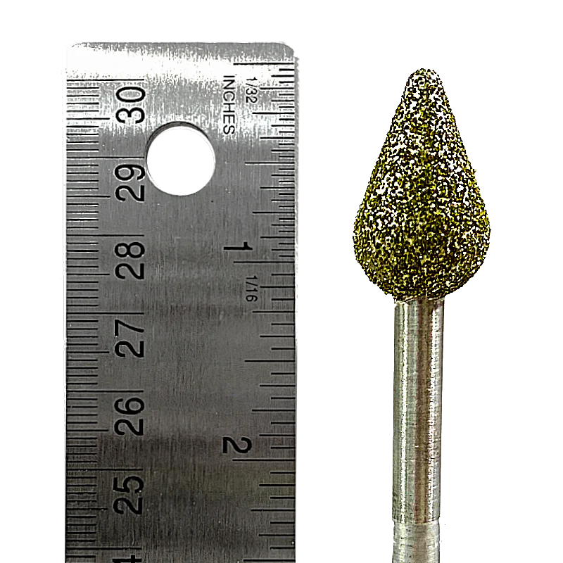 Diamond Burr #10 Point Taper 5/8x1" (18x25mm) 1/4" Shaft