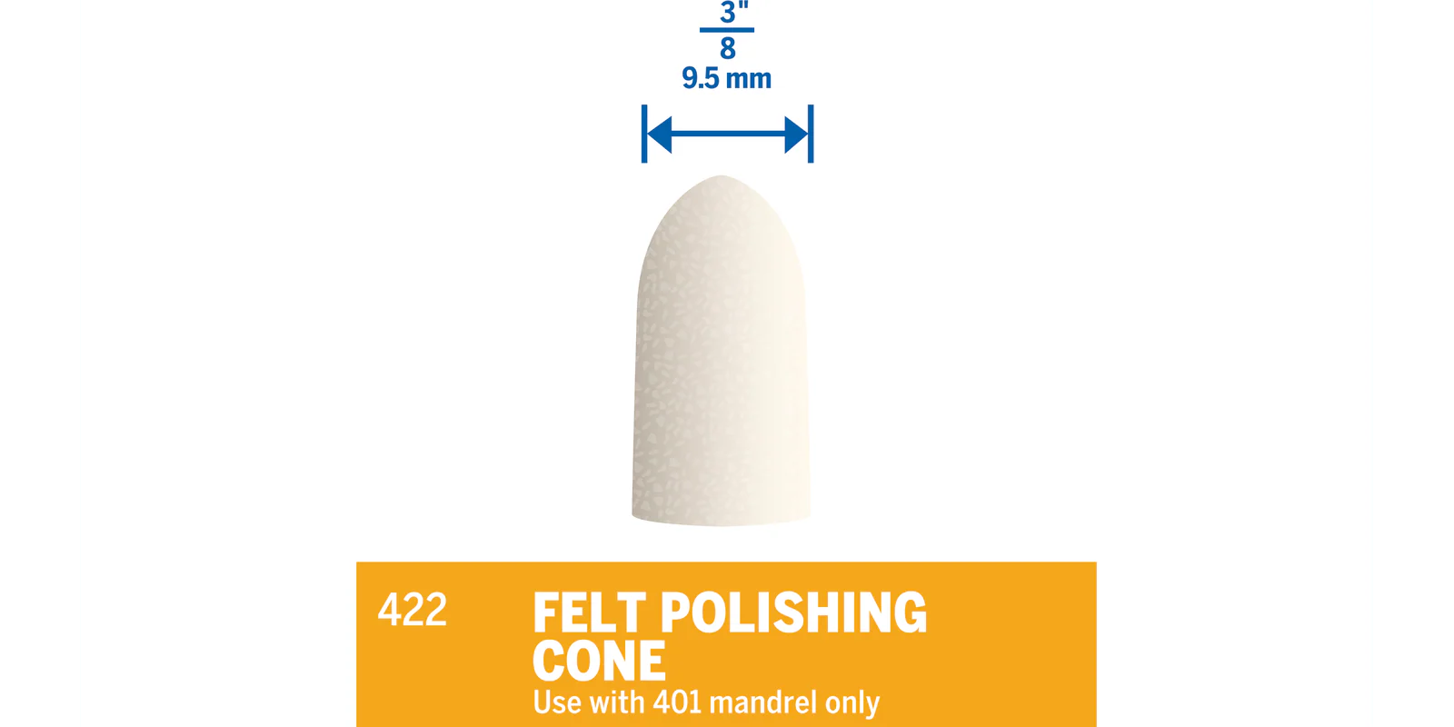 Felt Polishing Cone #422