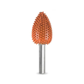 Flame 3/4" Orange Ex-Coarse Grit Burr 1/4" Shank