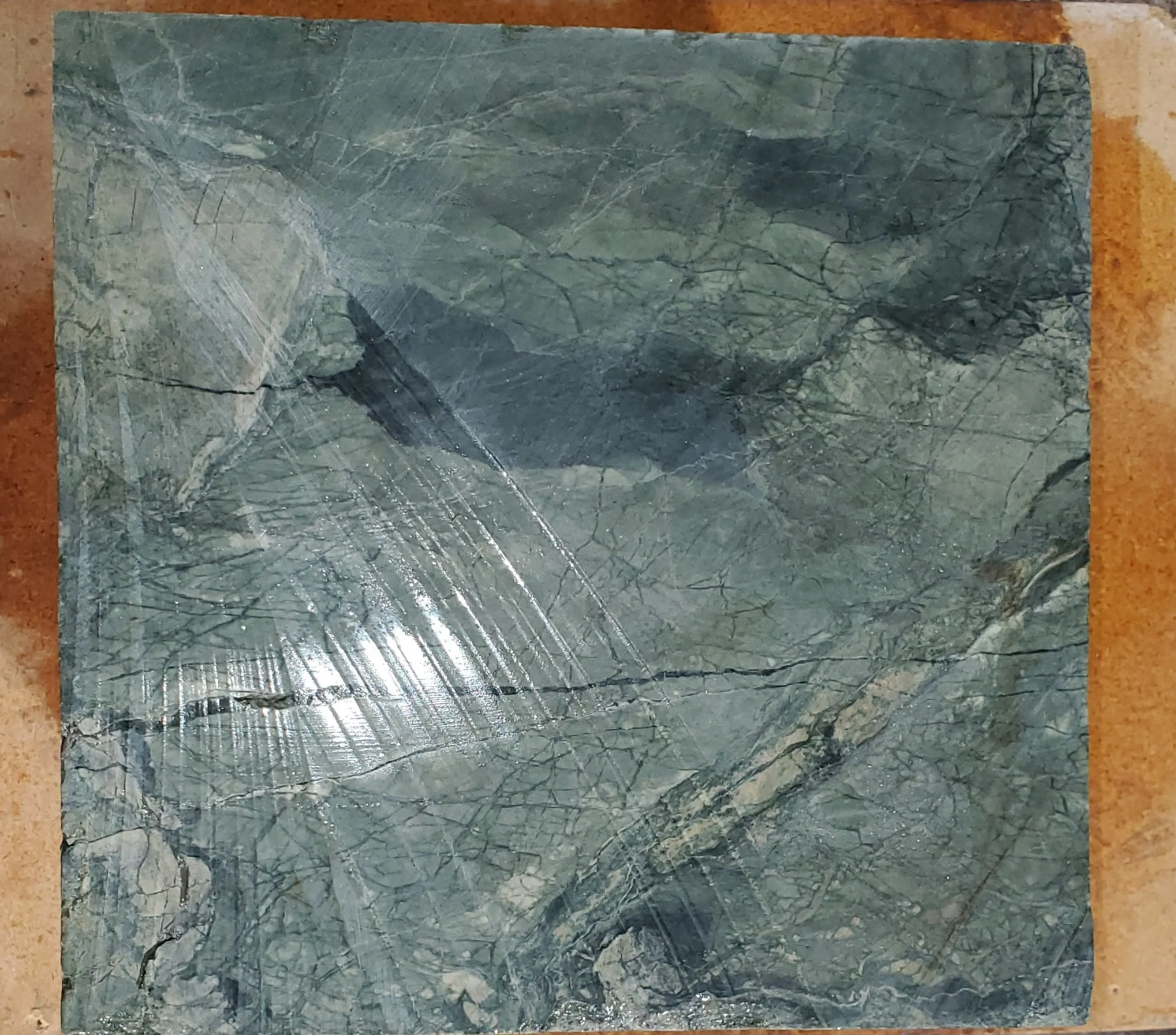 208lb Green Nephrite Jade 12"x12"x12" Block #J022 - Image 5