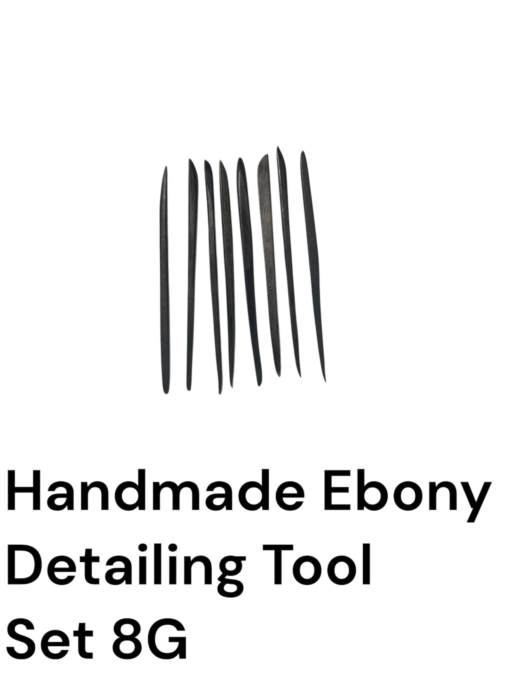 Handmade Ebony Detailing Tool Set 8G