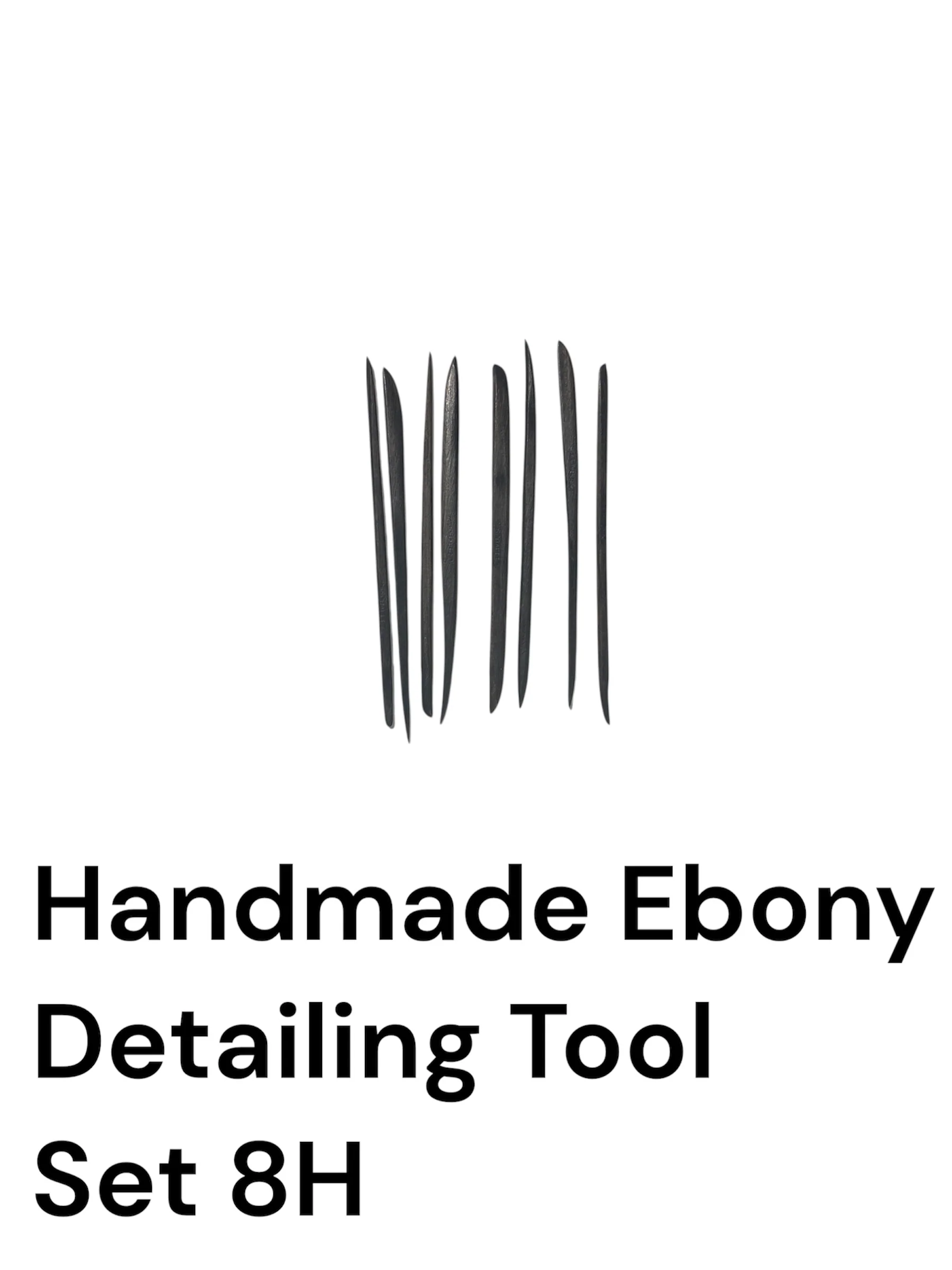 Handmade Ebony Detailing Tool Set 8H