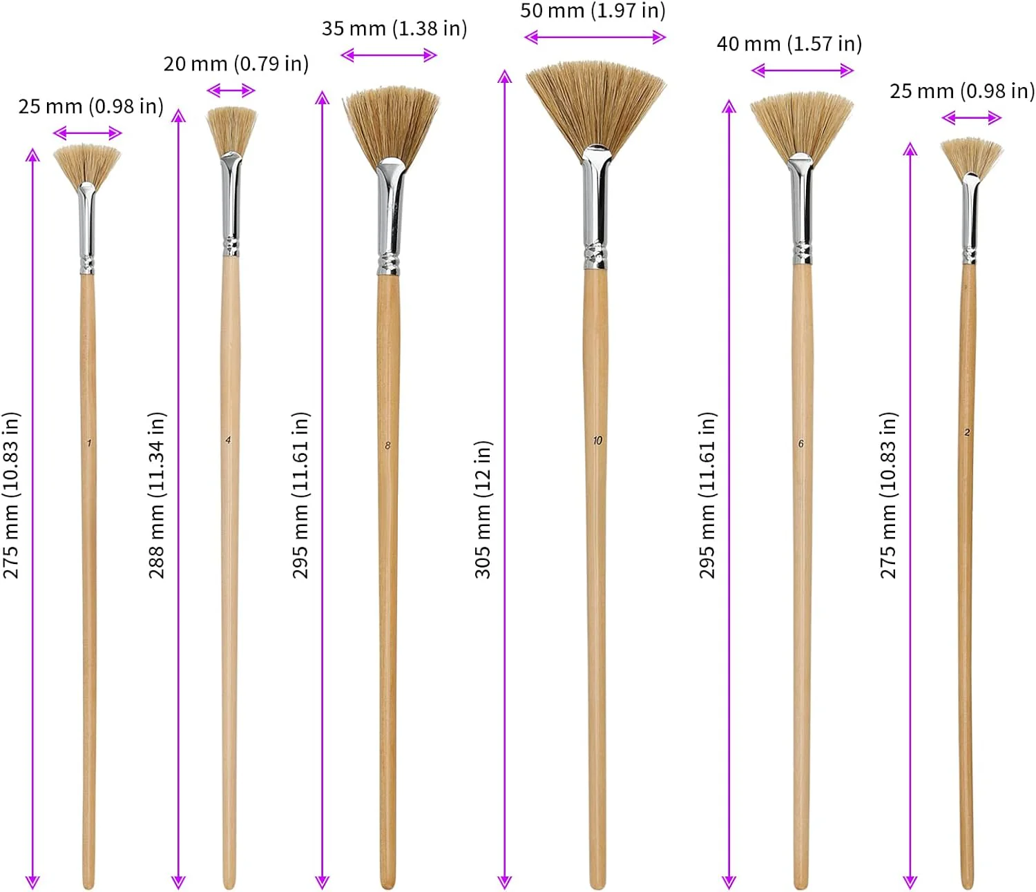 Fan Bristle Brush