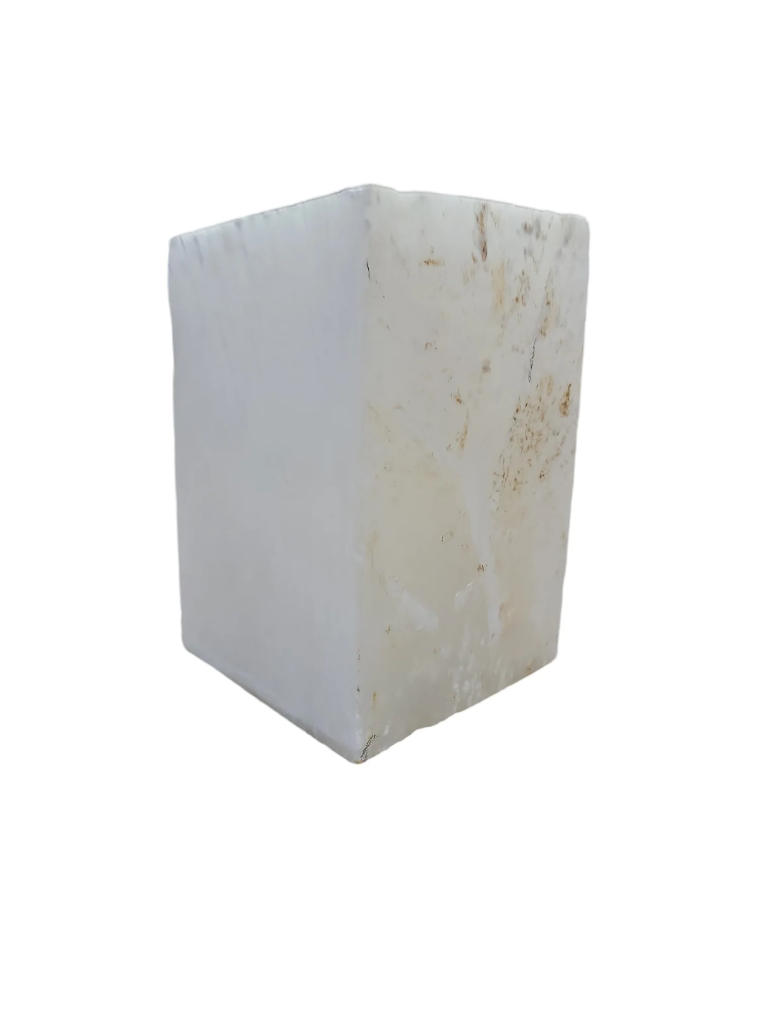 Mario's Italian White Translucent Alabaster Cut Block 30lb 6.5x6x9 1012 - Image 2