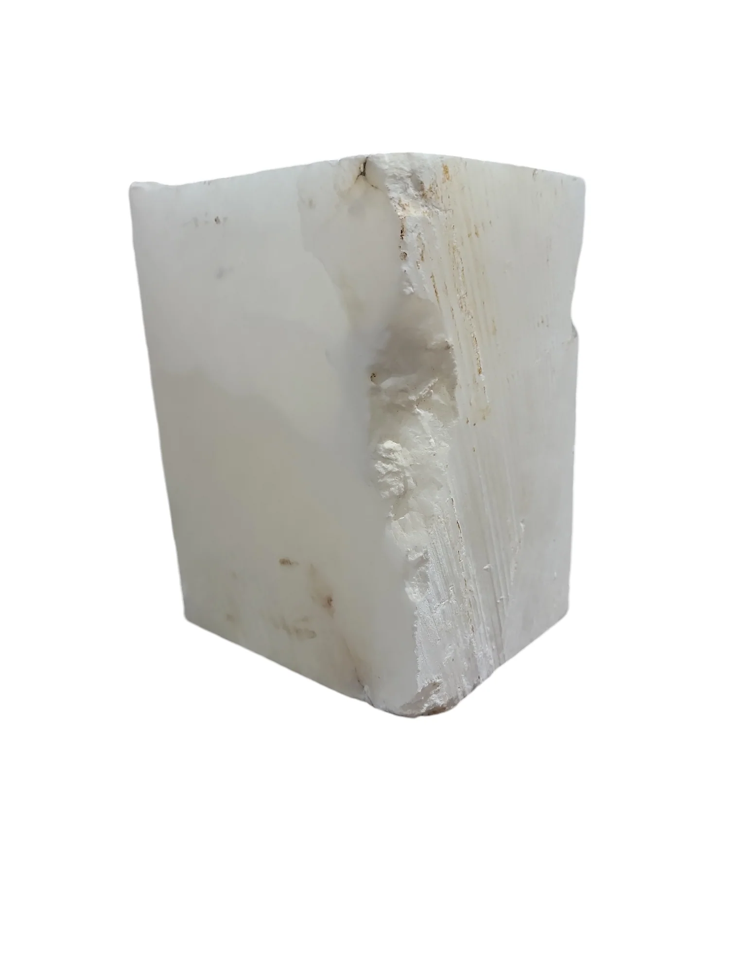 Mario's Italian White Translucent Alabaster Cut Block 30lb 6.5x6x9 1012 - Image 3