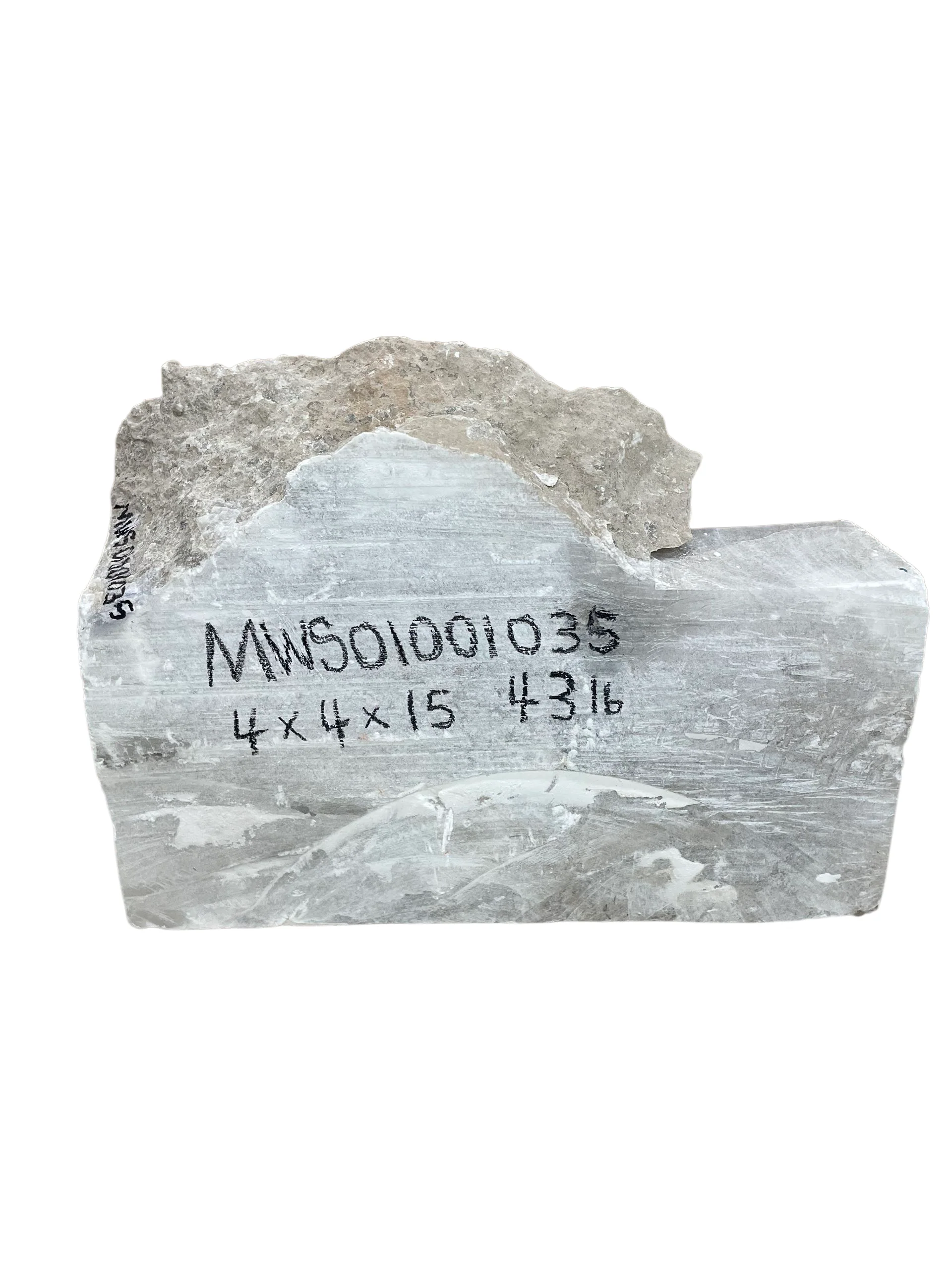 Mario's Italian White Translucent Alabaster Slab 43lb 4x4x15 #MWS01001035 - Image 3