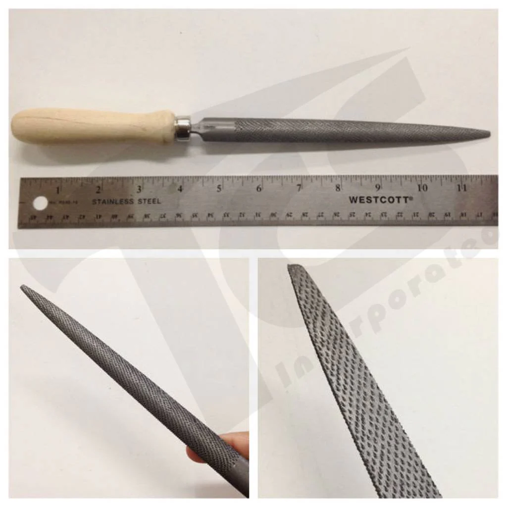 Half Round Pointed Cabinet Rasp 20cm Handled - Image 2