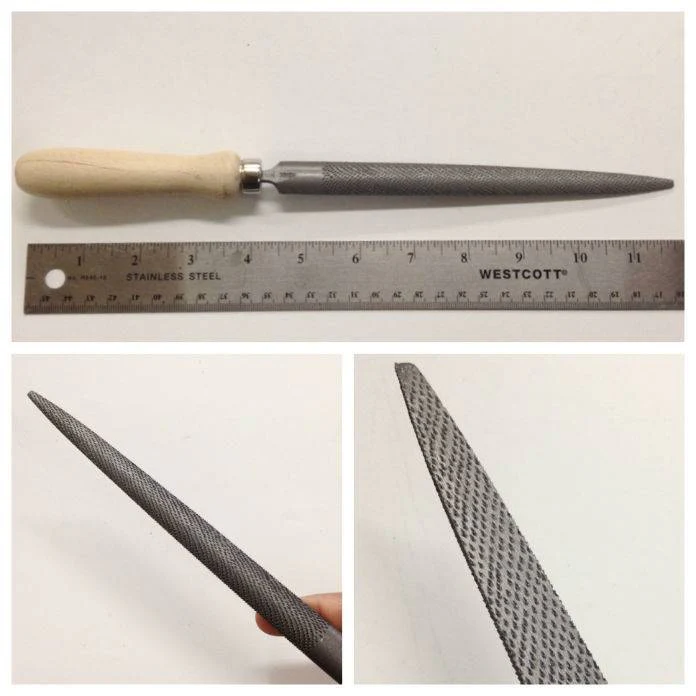 Half Round Pointed Cabinet Rasp 20cm Handled - Image 4