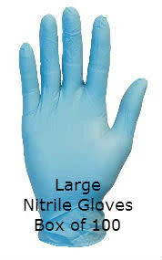 Nitrile Gloves Blue Industrial Powdered Large Box - Image 3