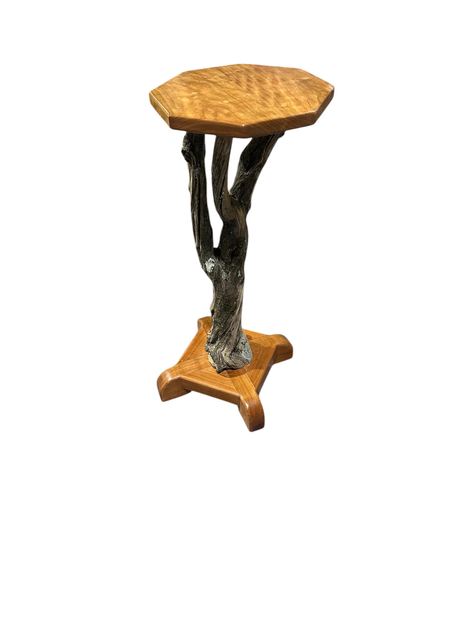OOAK Wood Pedestal Osage and Cherry SB3032