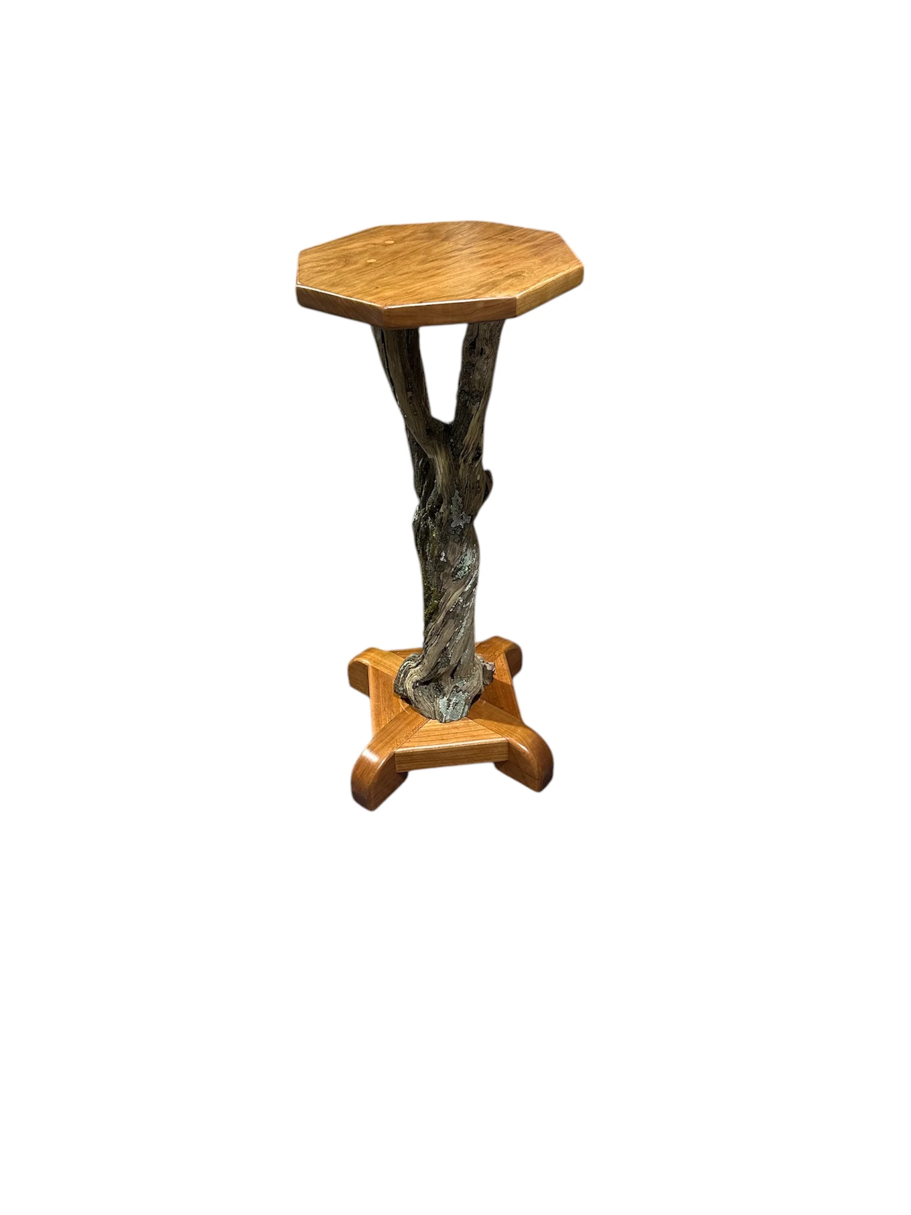 OOAK Wood Pedestal Osage and Cherry SB3032 - Image 2