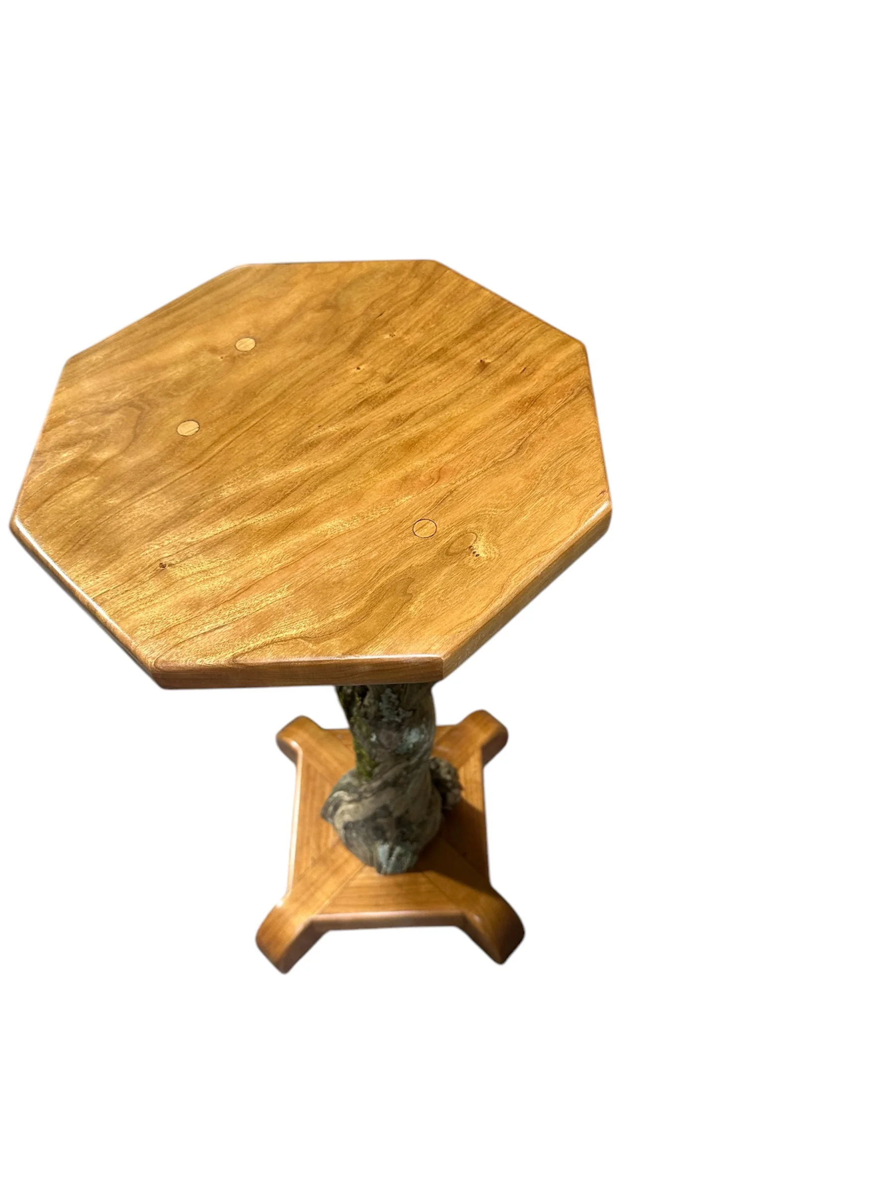 OOAK Wood Pedestal Osage and Cherry SB3032 - Image 3