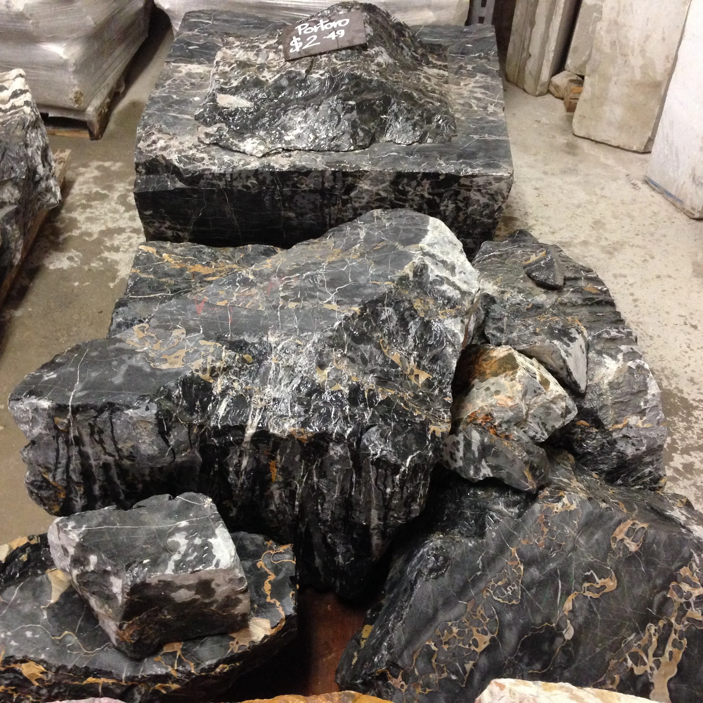 Portoro Black And Gold Marble Per Pound - Image 3