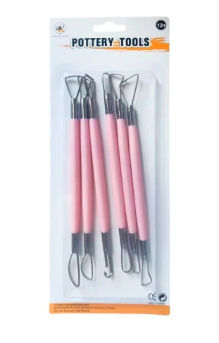 Ribbon Clay Tool Set 6pcs Pink