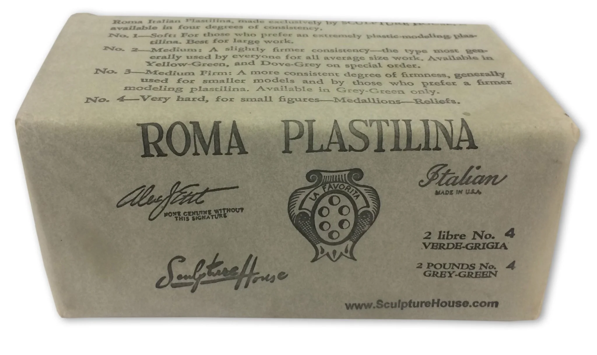 ROMA #4 Grey Green Plastalina 2lb