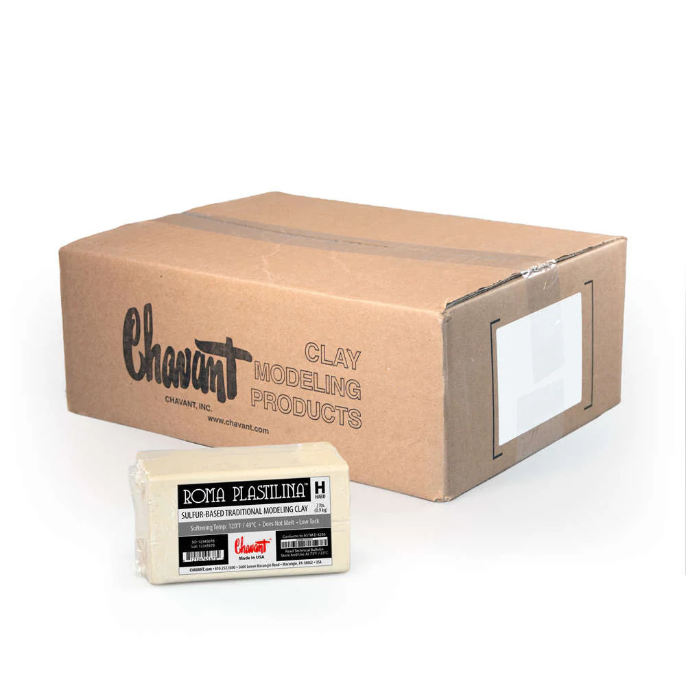 ROMA #4 White Plastilina 40lb case (20 2lb bricks)