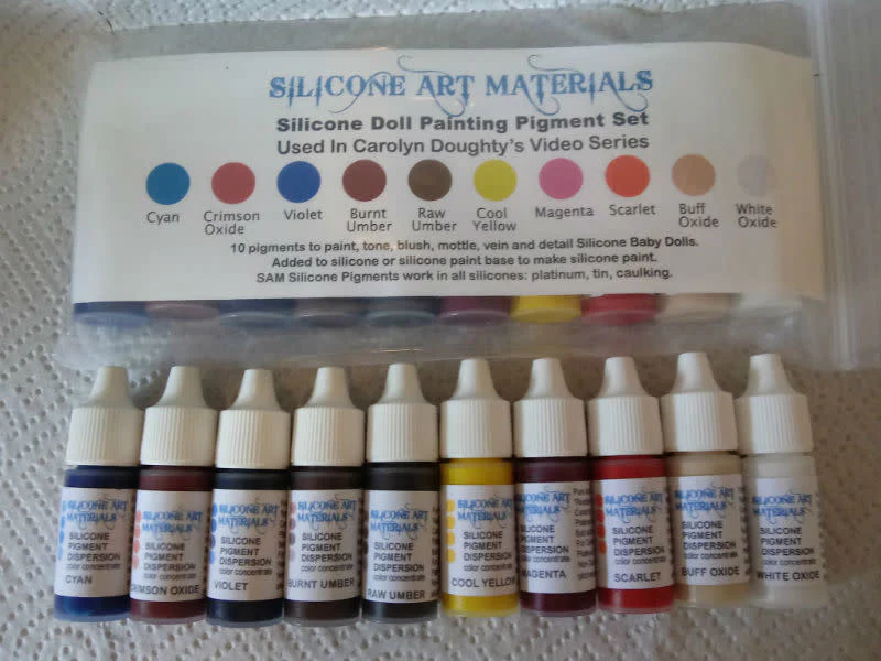 Silicone Baby Doll Painting Pigment Set 7ml 10pc Set #1 - Image 2