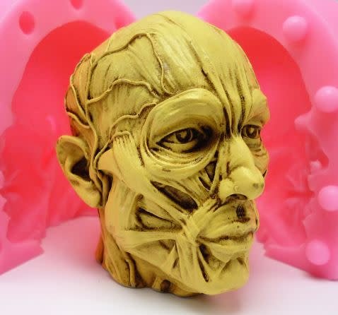 Anatomical Head (2 part) Silicone Mold - Image 2