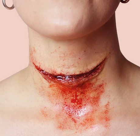 Slashed throat - S1 Silicone Prosthetic - Image 2
