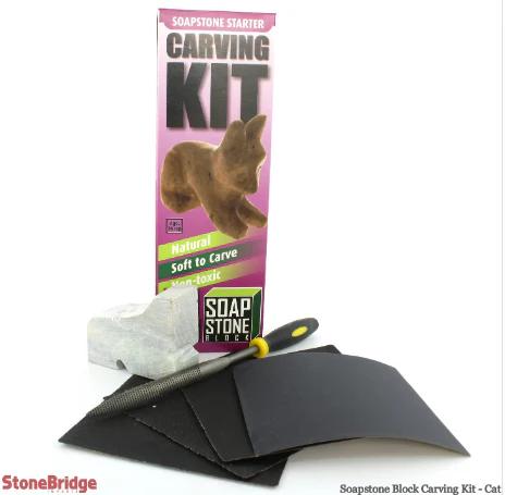 Soapstone Carving Kit - Cat
