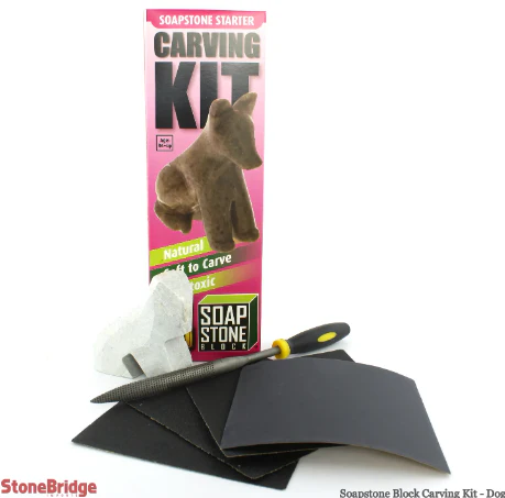 Soapstone Carving Kit - Dog