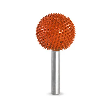 Sphere 1" Orange Ex-Coarse Grit Burr 1/4" Shank