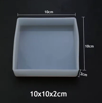 Square Silicone Mold 4x4x3/4"