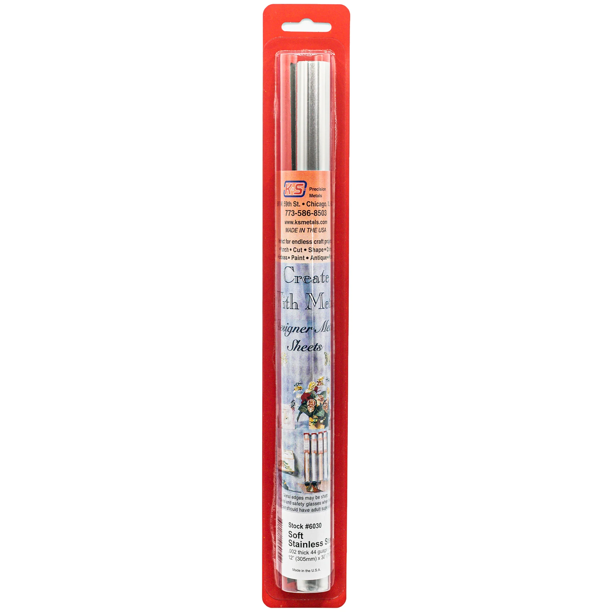 Stainless Steel Foil 44 Gauge 12'' x 30'' Roll Shim #6030