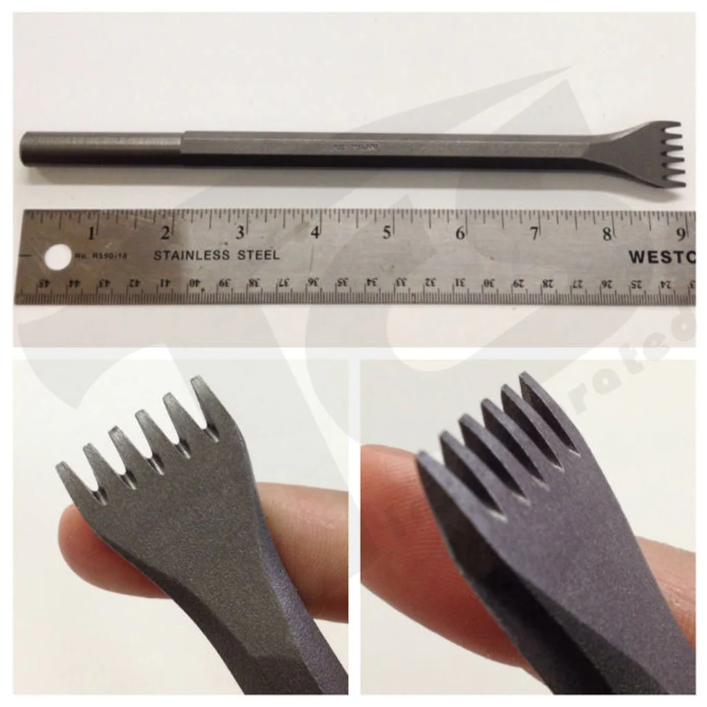 Steel Pneumatic Tooth Chisels (1/2" Shank) - Image 3