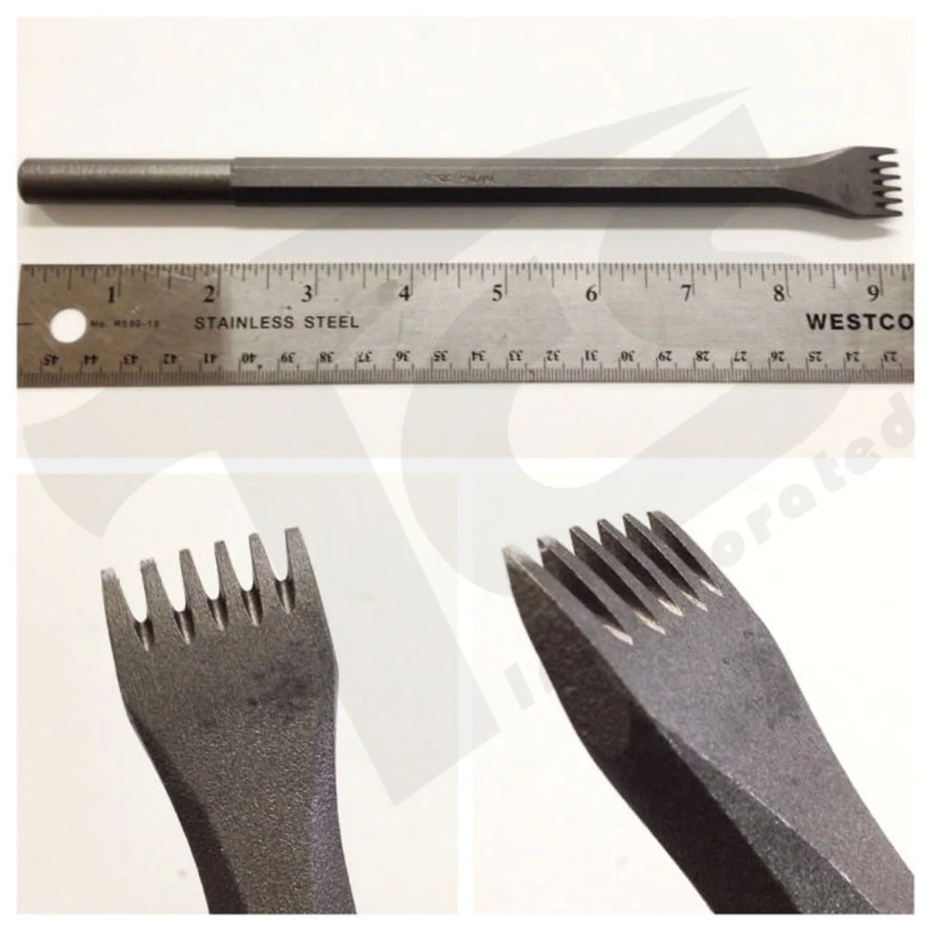 Steel Pneumatic Tooth Chisels (1/2" Shank) - Image 8